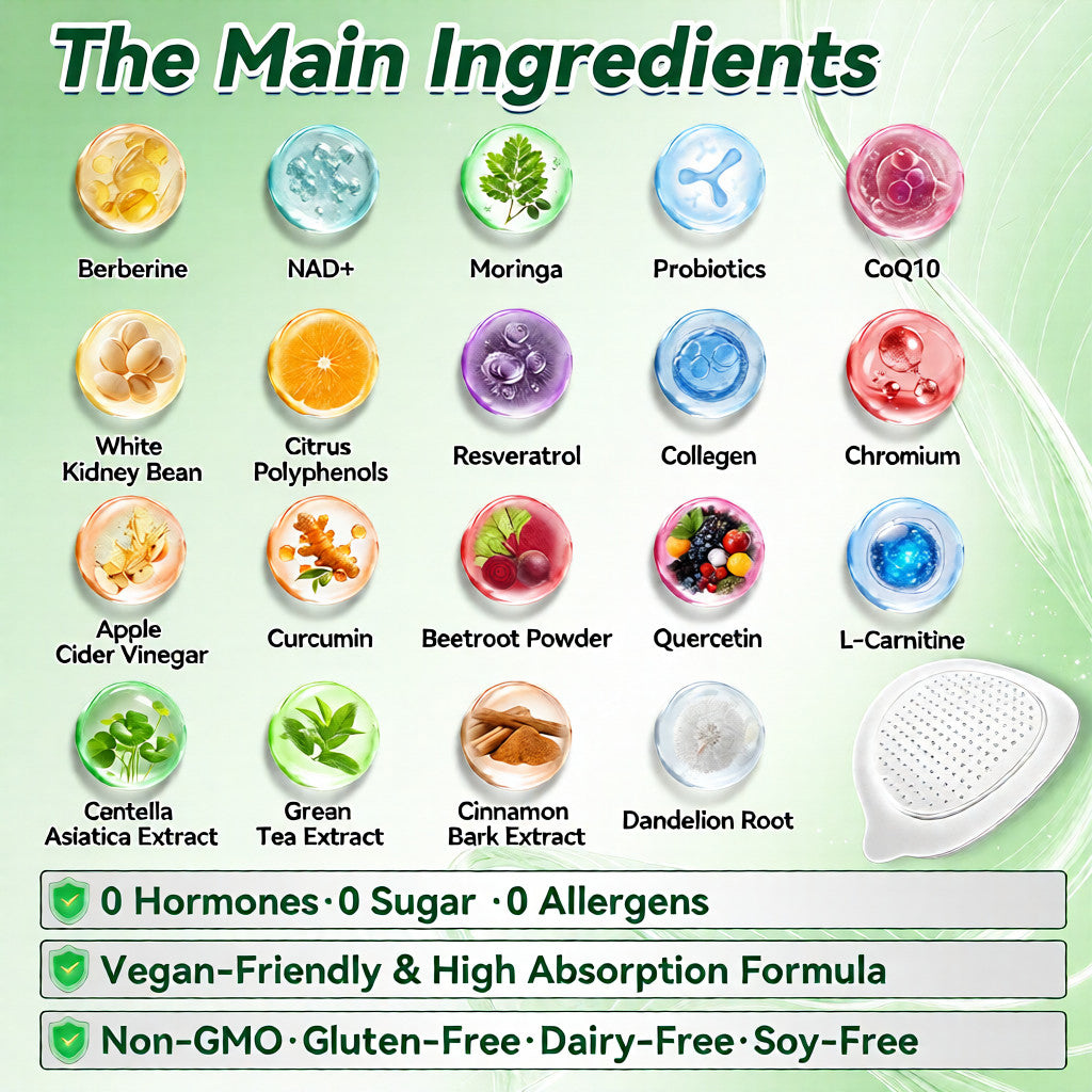 ✅Official Store | 🍋 Aetherium™ Moringa & Berberine 10-IN-1 Advanced Nano Microneedle 1 Patch (Once Daily, visible changes in 7 days) ✅ Obesity, Diabetes, Sleep Apnea, And Joint Issues