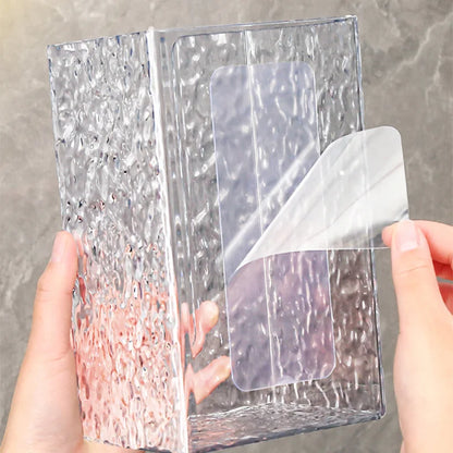 ❄️Bathroom Tissue Holder –✨ Wall-Mounted Acrylic Glacier Style